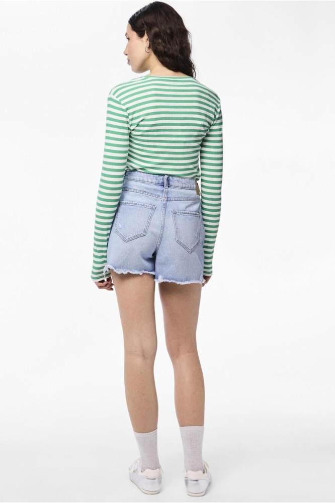 PCSUMMER HW DEST LB SHORTS NOOS 17146747 LIGHT BLUE DENIM